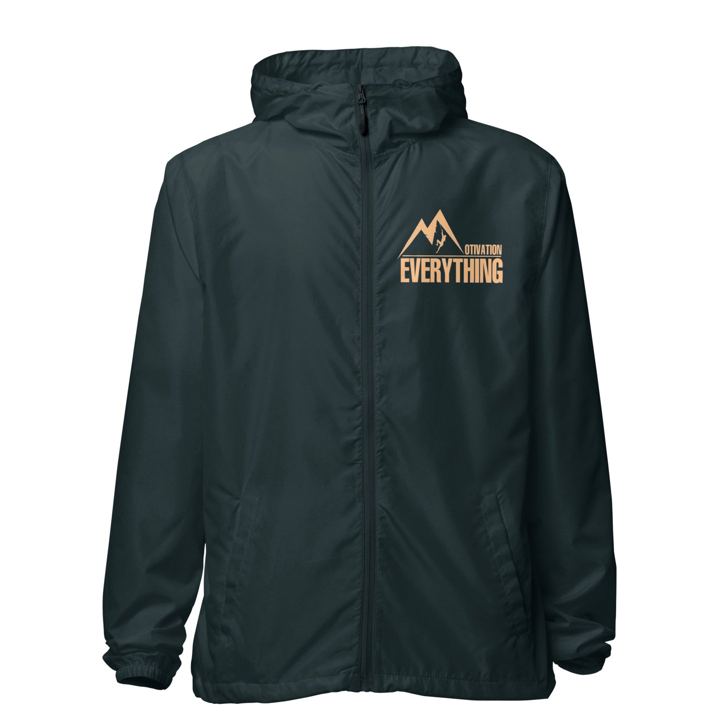 Motivation Over Everything Unisex lightweight zip up windbreaker