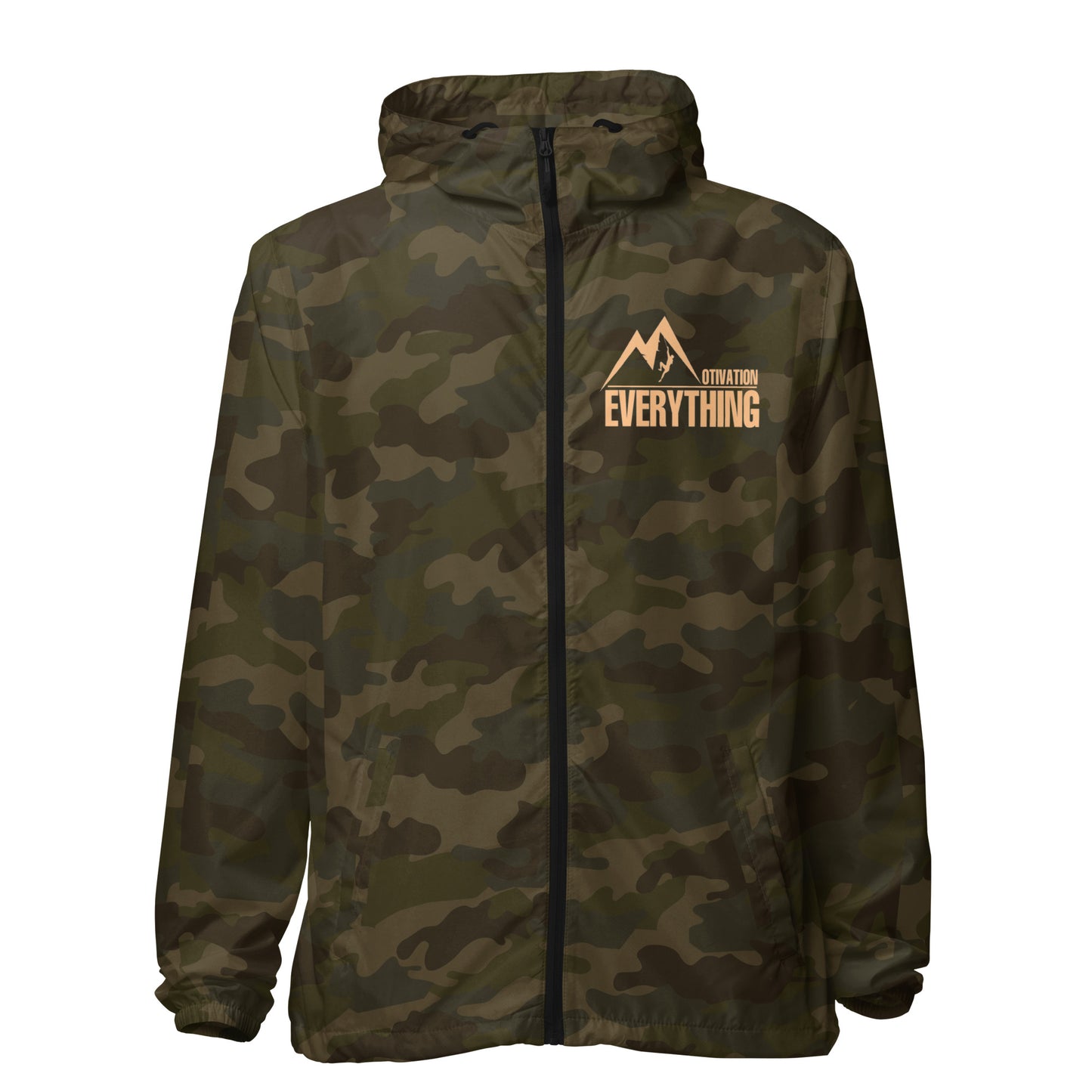 Motivation Over Everything Unisex lightweight zip up windbreaker