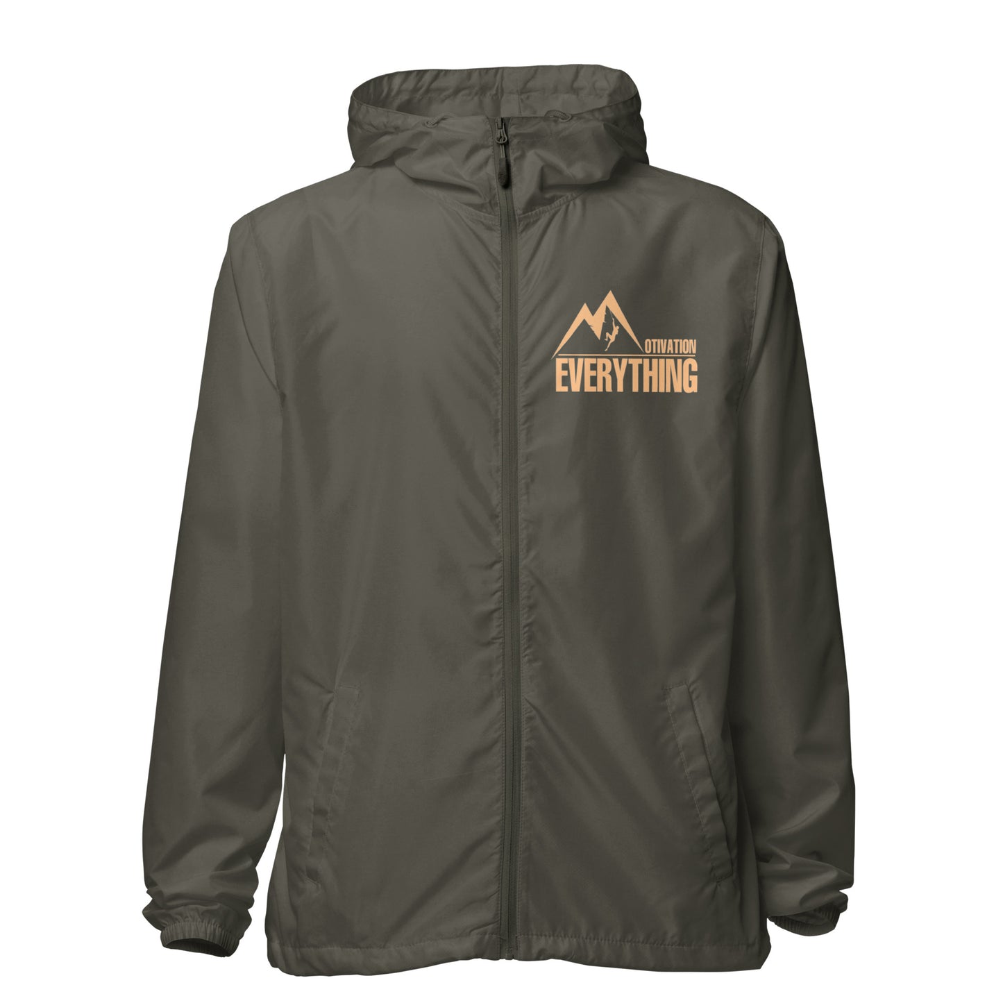 Motivation Over Everything Unisex lightweight zip up windbreaker