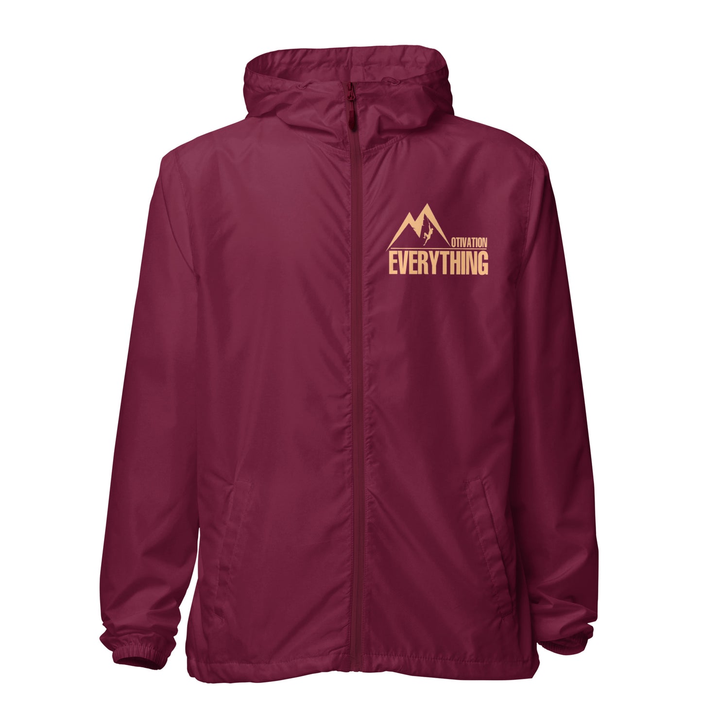 Motivation Over Everything Unisex lightweight zip up windbreaker
