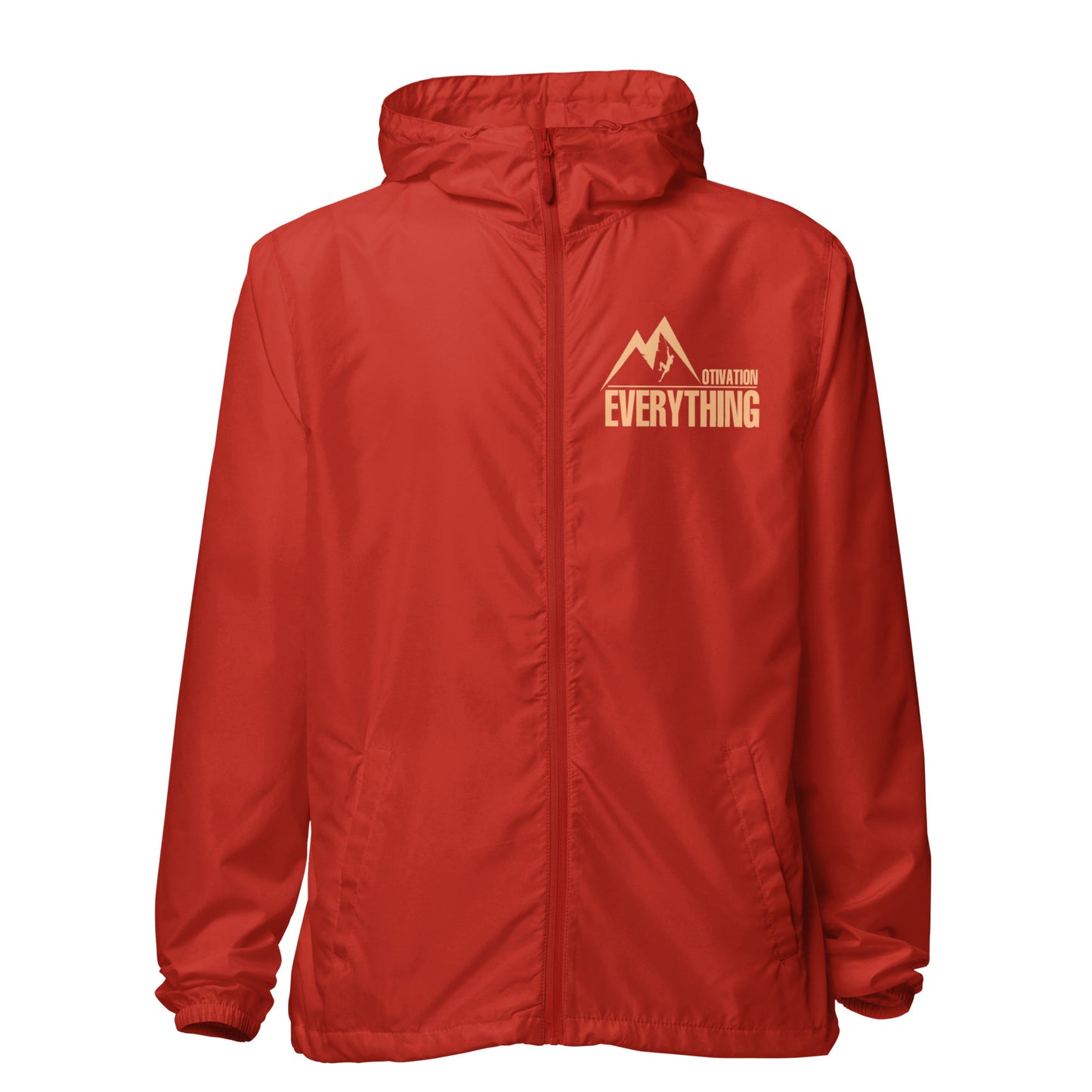 Motivation Over Everything Unisex lightweight zip up windbreaker